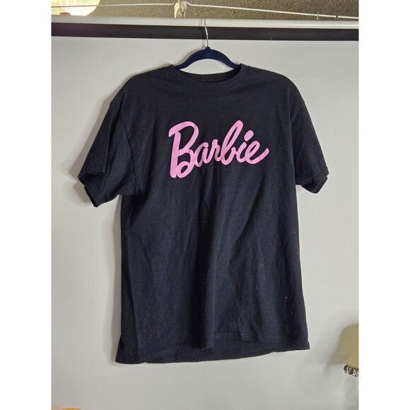 Barbie T-Shirt Women SZ Large Black Pink 100 % Cotton Mattel Brand - Picture 2 of 4